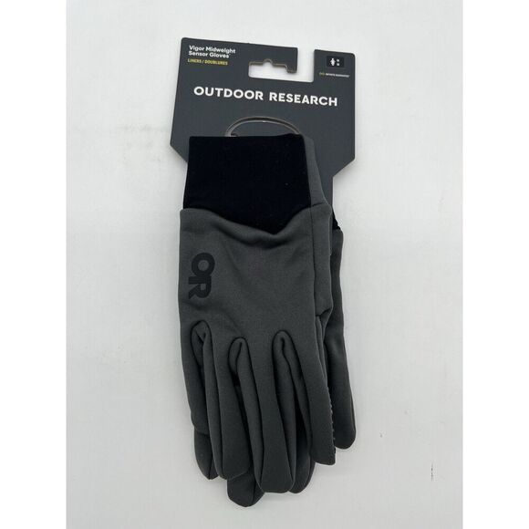 Outdoor Research Women’s Vigor Midweight Sensor Gloves Black Gray Medium New - Picture 1 of 4
